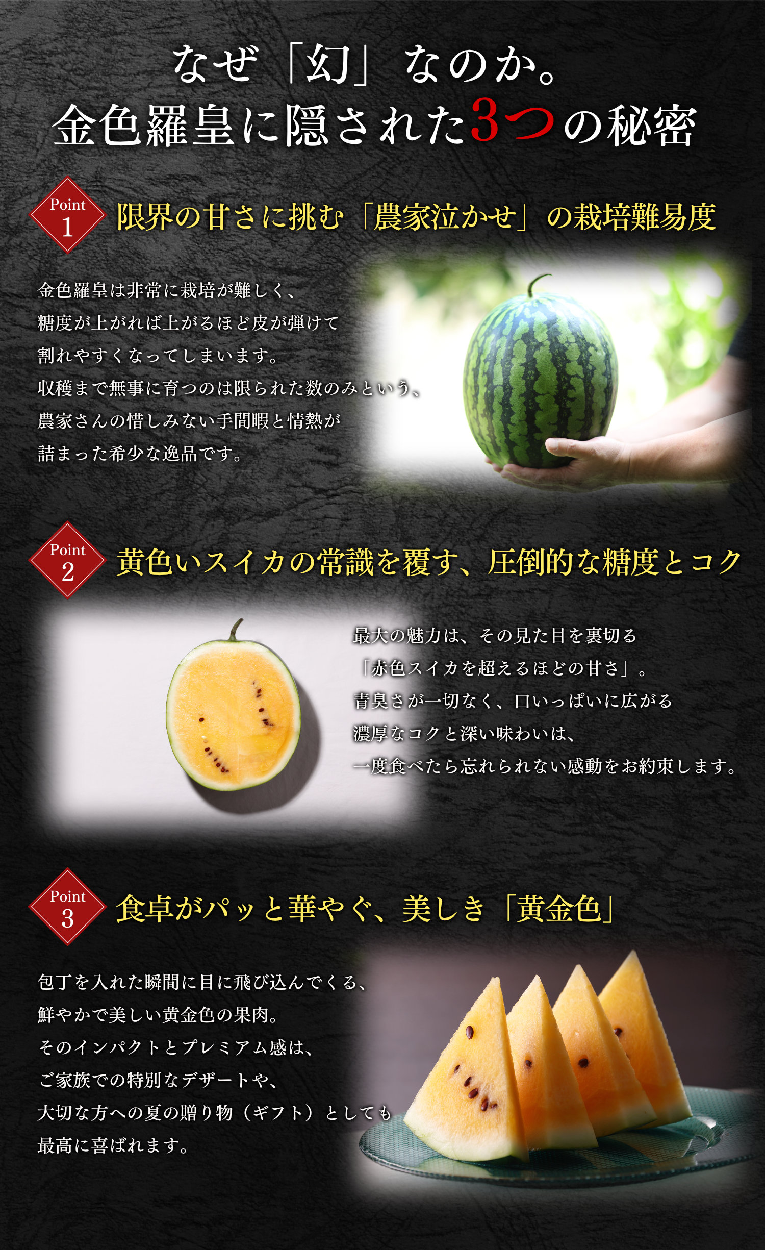 金色羅皇が幻と呼ばれる3つの秘密（栽培難易度・圧倒的な糖度・黄金色）